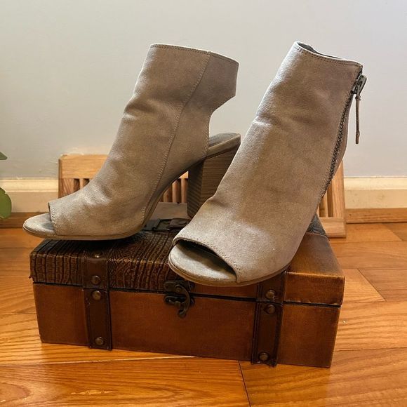 Madden Girl Shoes - Madden Girl Side-Zip Open-Toe Booties